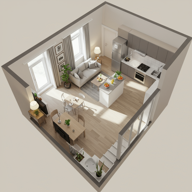 Nguyên Tắc Vàng Khi Bố Trí Nhà Hẹp