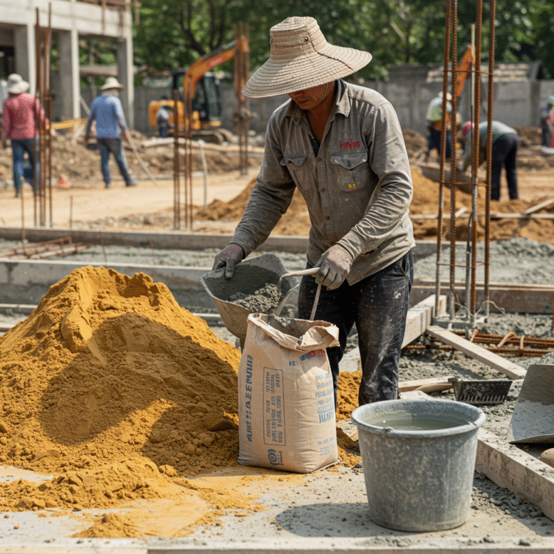 Nguyên Tắc Cơ Bản Khi Trộn Xi Măng, Cát Và Nước