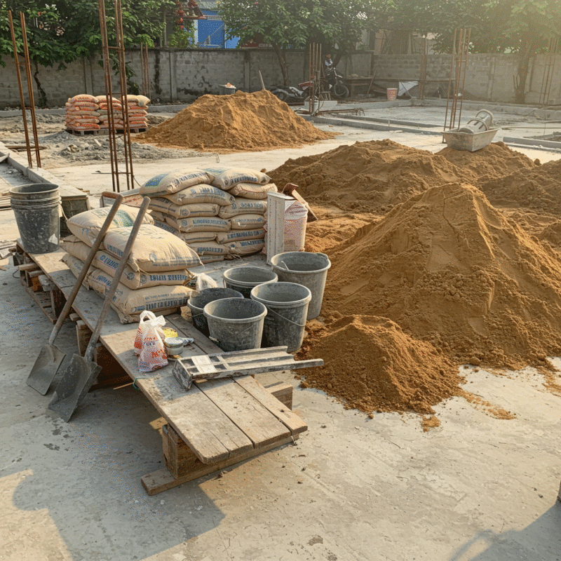 Một Số Lưu Ý Chung Khi Trộn Xi Măng, Cát, Nước