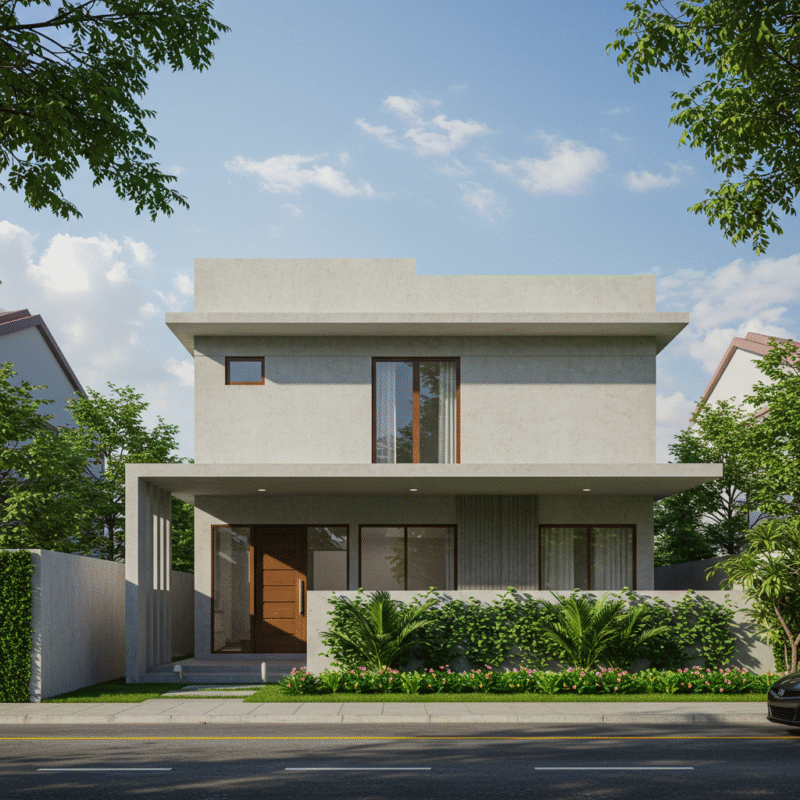 Mẫu nhà cấp 4, Mẫu nhà mái bằng