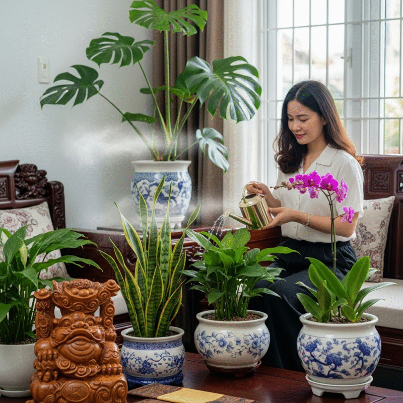 Lợi ích của việc bố trí cây xanh trong nhà