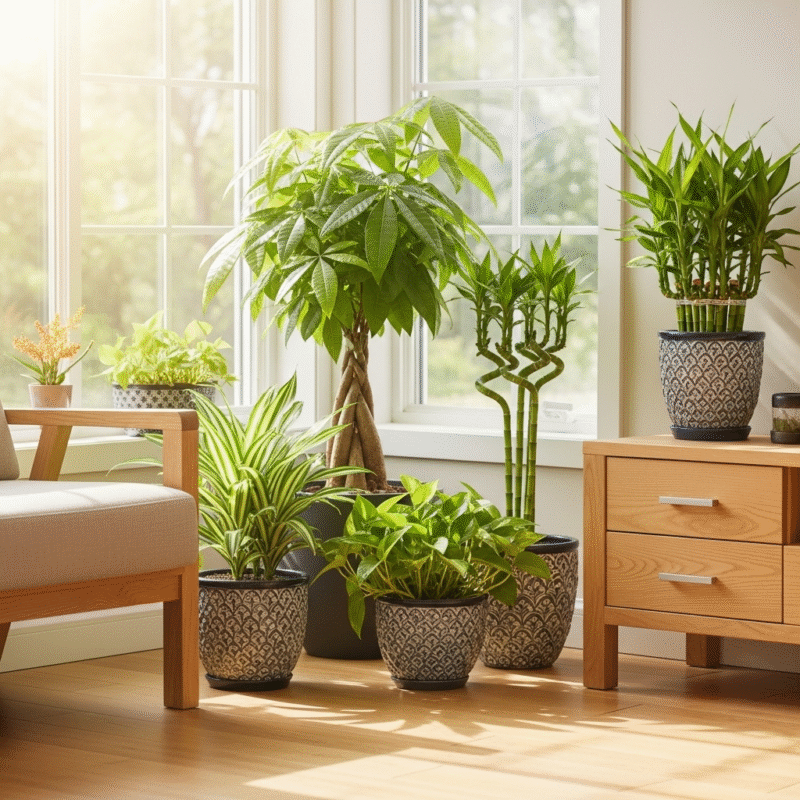 Cách bố trí cây xanh trong nhà theo từng không gian