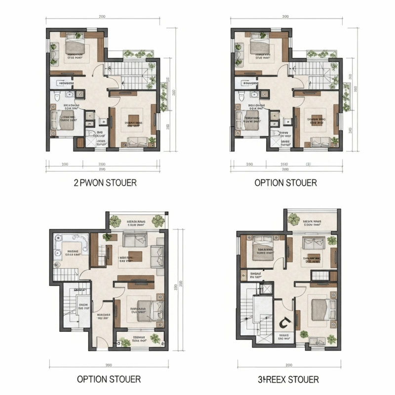 Gợi ý bố trí công năng cho nhà phố 2 tầng – 3 tầng