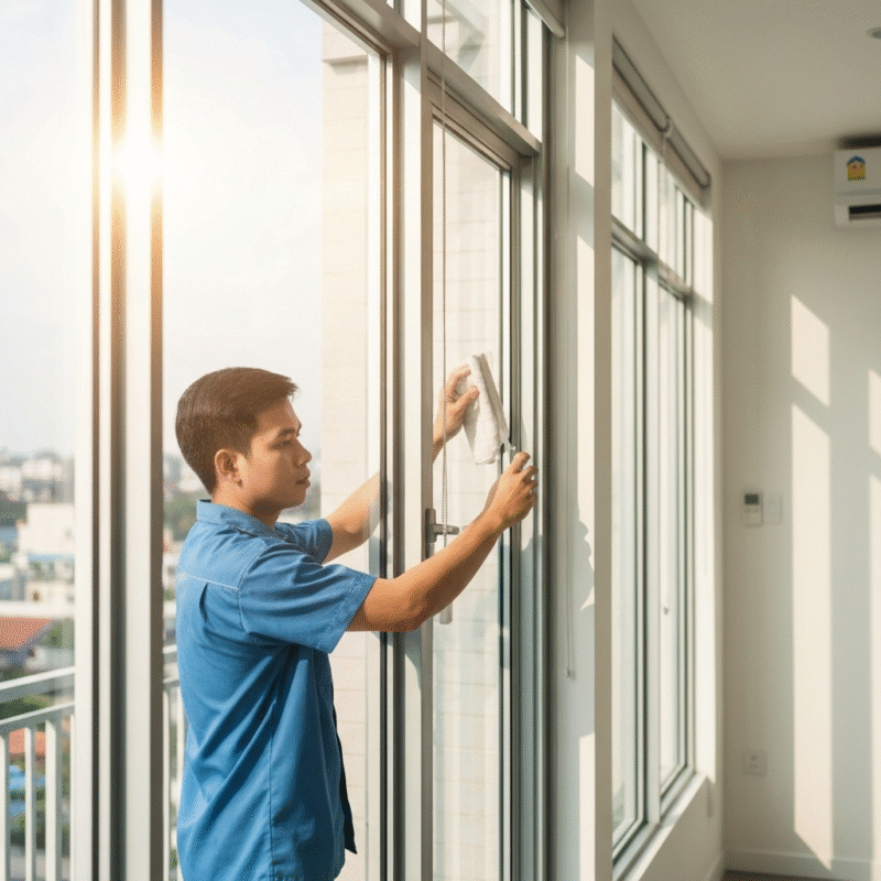 Sơn và làm mới bề mặt tường, trần, cửa, bảo trì nhà ở