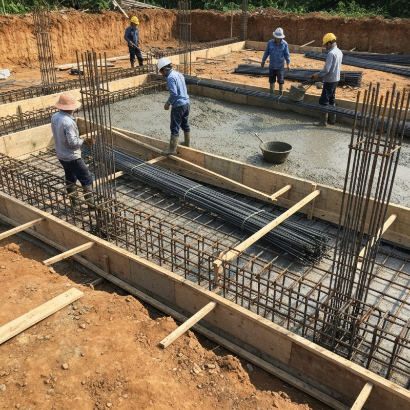 Thi công móng, Sử dụng vật liệu chất lượng, chuẩn kỹ thuật