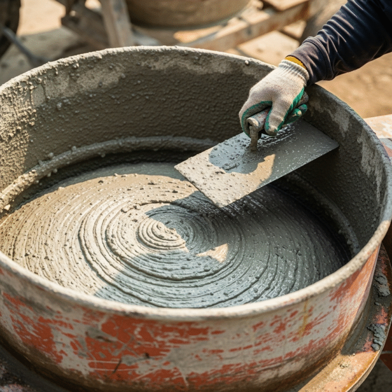 đổ bê tông sàn, Cách trộn và kiểm tra chất lượng bê tông