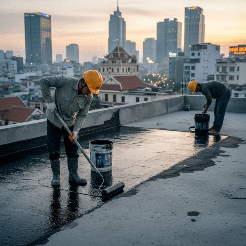 Quy trình chống thấm chuẩn kỹ thuật – Đơn vị Thịnh Phát Construction, Chống Thấm Nhà Vệ Sinh