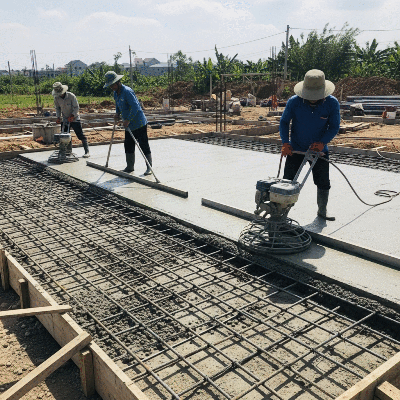 nhà tiền chế, Thiết kế nền và móng vững chắc