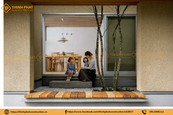 sảnh mặt tiền thiết kế nhà ở 