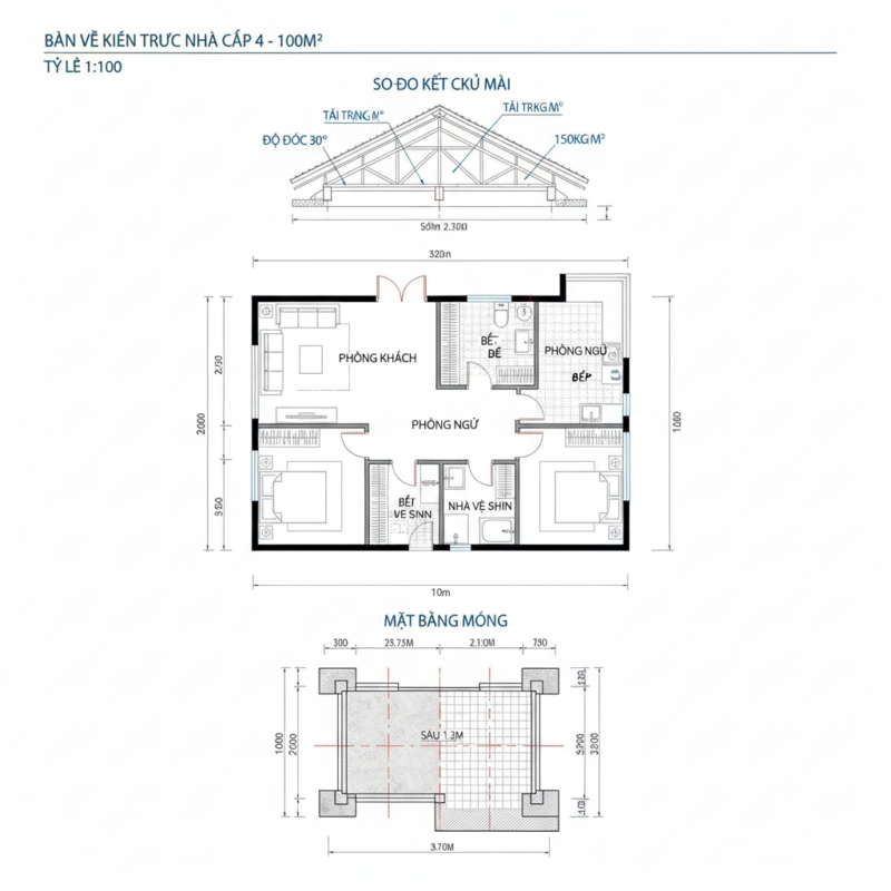 Cách Tính Chi Phí Xây Nhà 1 Tầng 100m2 Chính Xác Nhất
